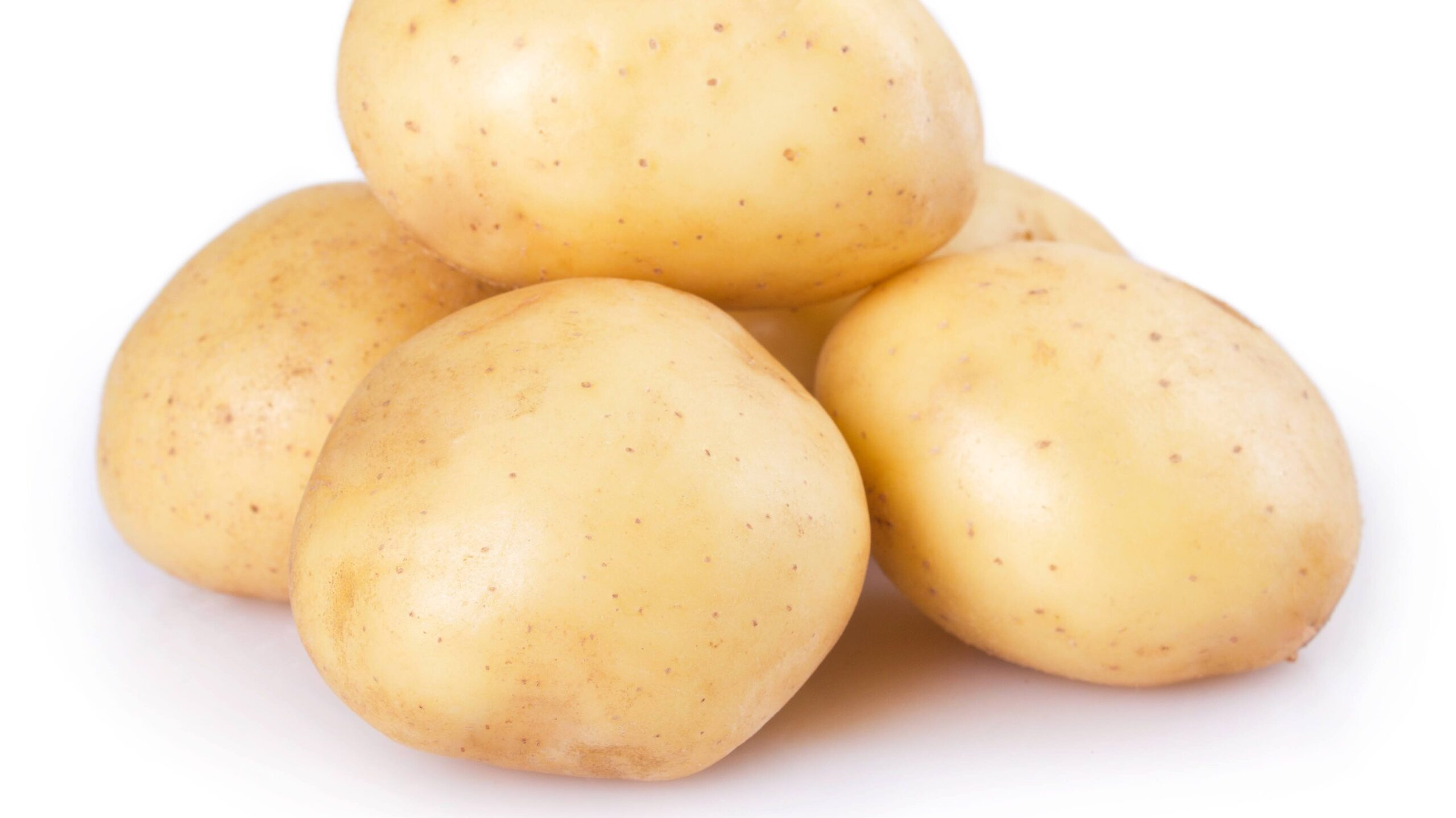 raw potato isolated on white background