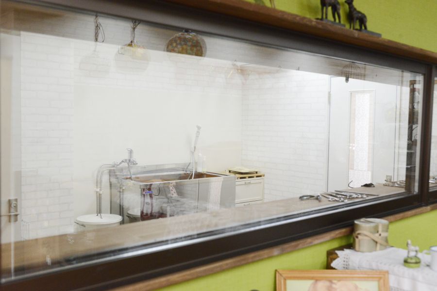 トリミングの様子も見守れて安心♪